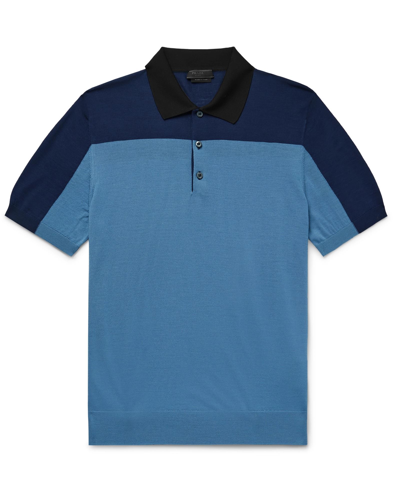 prada polo shirt blue