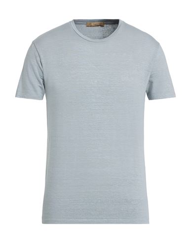 Daniele Fiesoli Man T-shirt Light Grey Size M Linen, Elastane In Gray