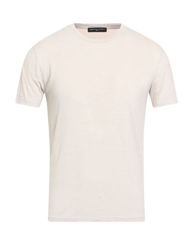 Daniele Fiesoli Man T-shirt Beige Size M Linen, Elastane In Neutral