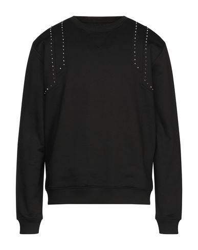 Man Sweatshirt Black Size XL Cotton