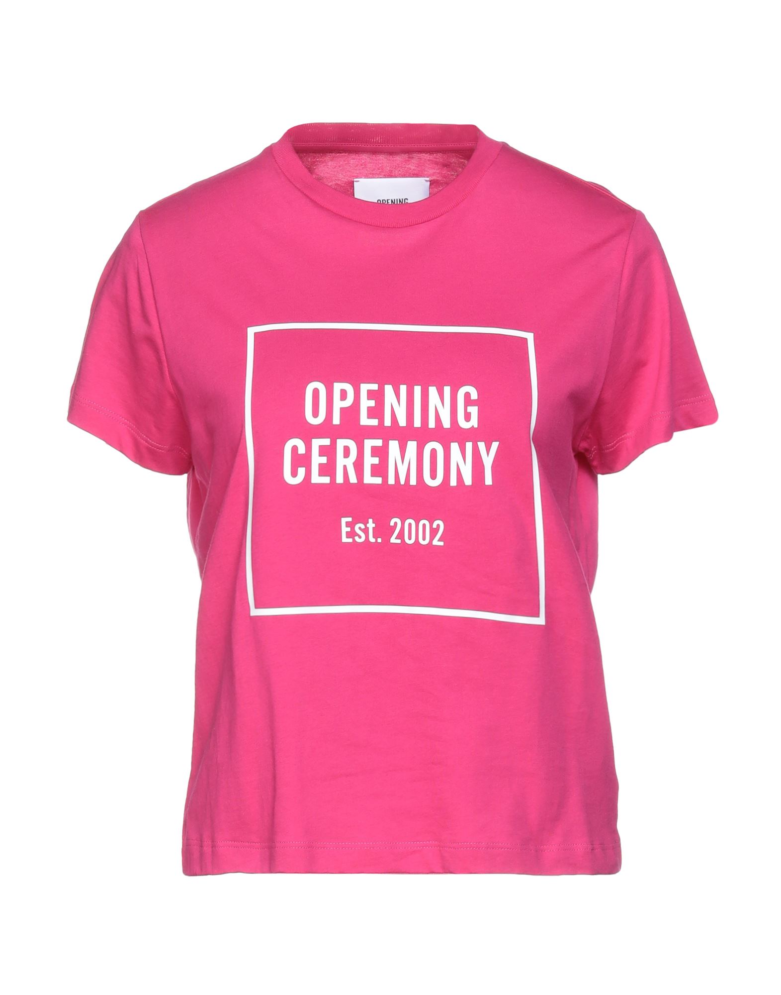 Shop Opening Ceremony Woman T-shirt Fuchsia Size L Cotton In Pink