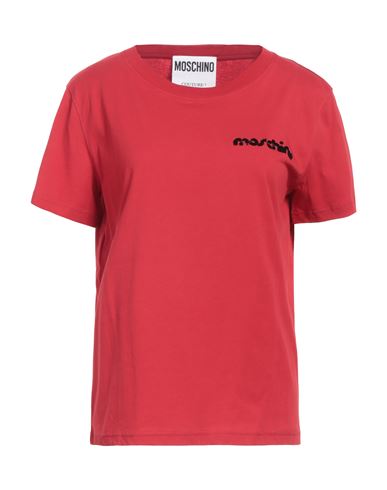 Moschino Woman T-shirt Red Size 8 Cotton