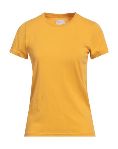 Woman T-shirt Mustard Size XS Organic cotton