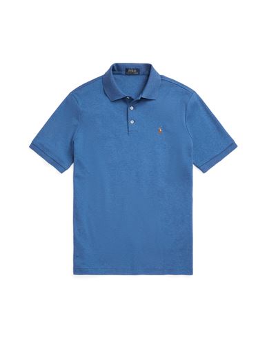 Polo Ralph Lauren Man Polo Shirt Slate Blue Size L Cotton