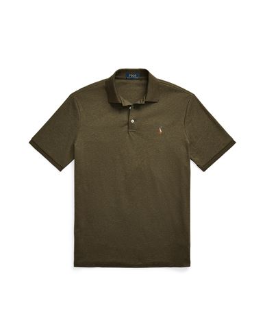 Polo Ralph Lauren Custom Slim Fit Soft Cotton Polo Shirt Man Polo Shirt Military Green Size Xxl Cott