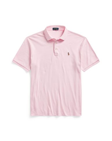 Polo Ralph Lauren Custom Slim Fit Soft Cotton Polo Shirt Man Polo Shirt Pink Size Xxl Cotton