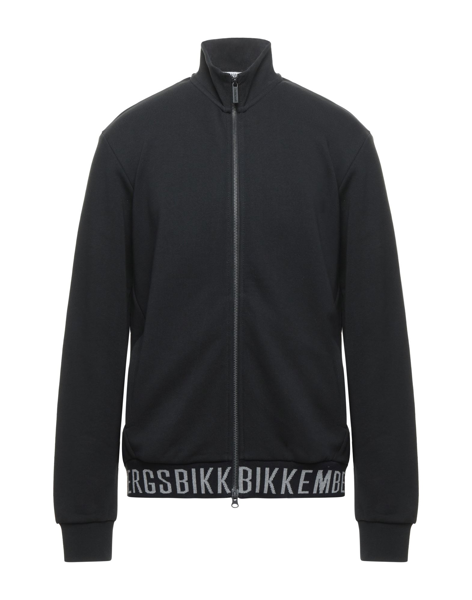 《セール開催中》BIKKEMBERGS メンズ スウェットシャツ ブラック XS コットン 85% / ポリエステル 15% / エコレザー