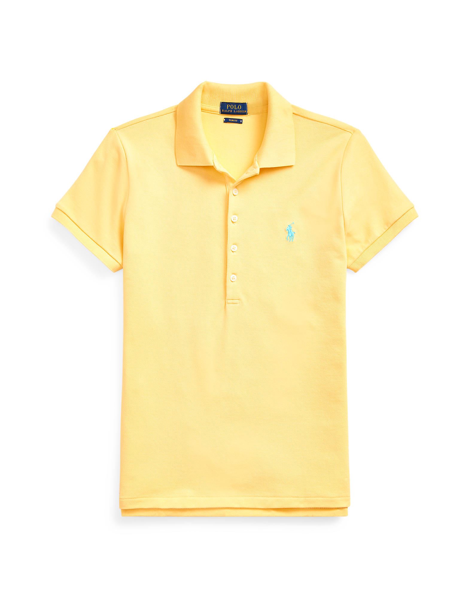 Polo Ralph Lauren Ralph Lauren Julie Logo-embroidered Polo Shirt In Yellow