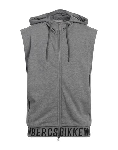 Bikkembergs Man Sweatshirt Grey Size M Cotton, Polyester In Gray