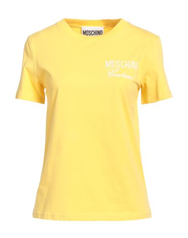 Moschino Couture Woman T-shirt Yellow Size 8 Cotton In Yellow