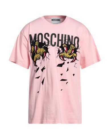Moschino Man T-shirt Light Pink Size S Cotton