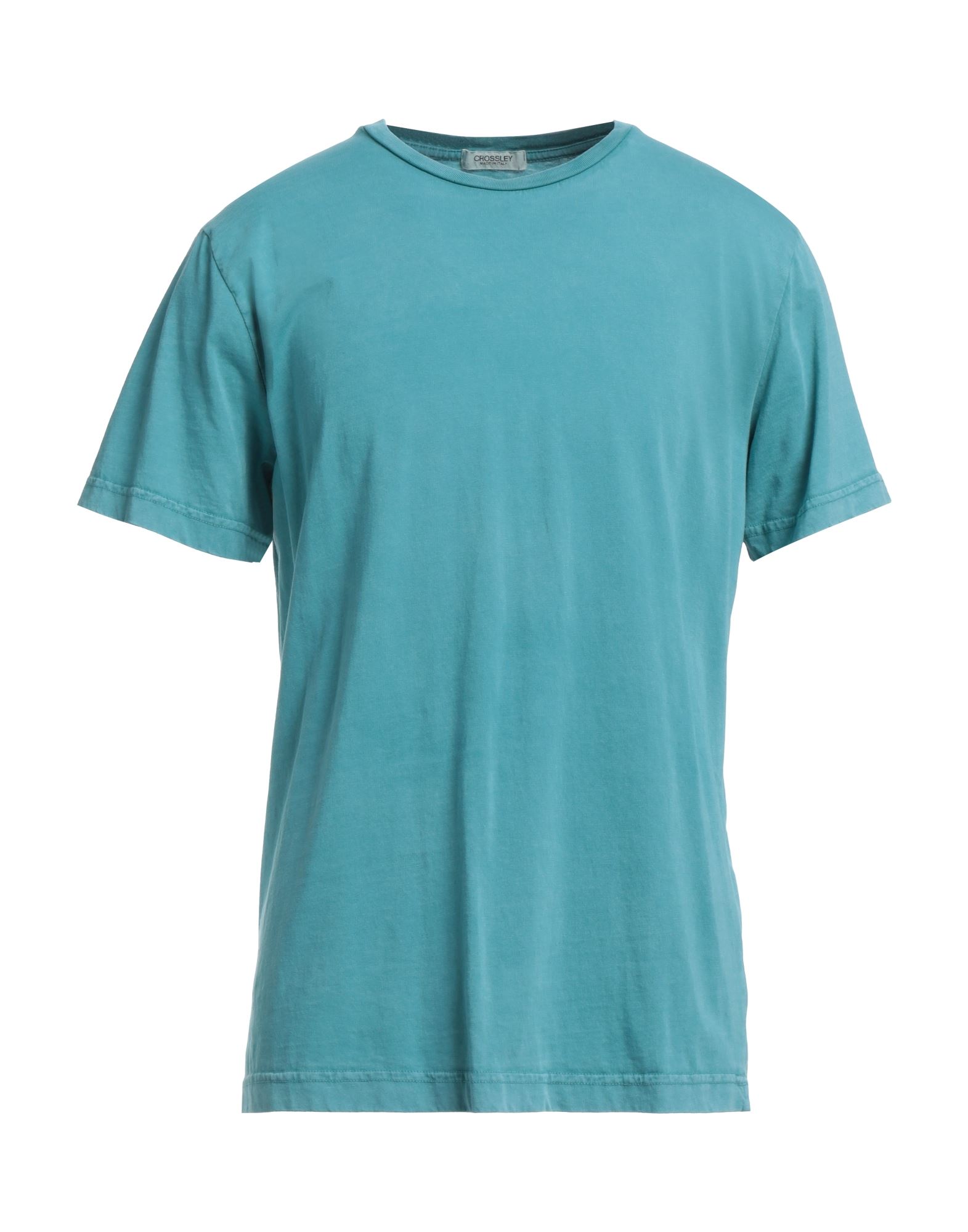 Crossley Man T-shirt Turquoise Size L Cotton In Blue