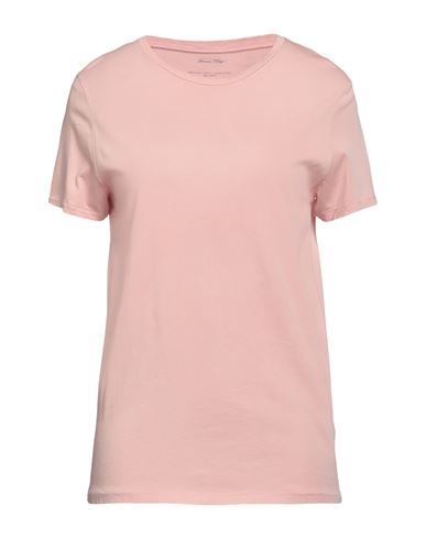 American Vintage Woman T-shirt Blush Size L Organic Cotton In Pink