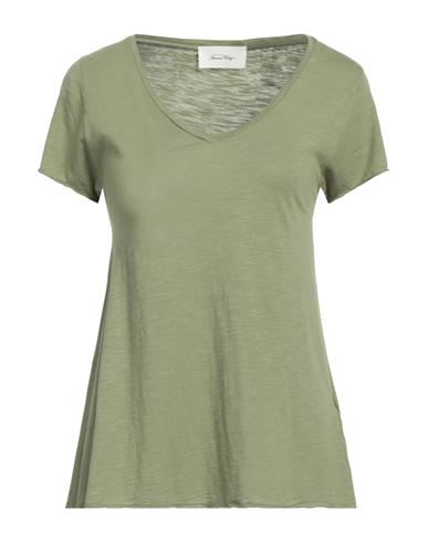 American Vintage Woman T-shirt Sage Green Size Xs Cotton, Viscose