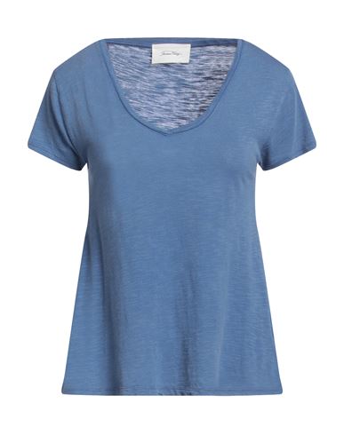 American Vintage Woman T-shirt Pastel Blue Size Xs Cotton, Viscose