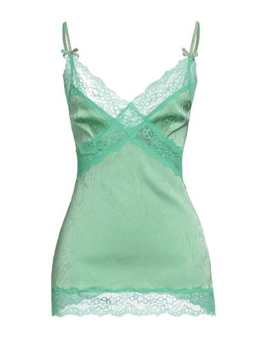 Versace Jeans Couture Woman Top Light Green Size 4 Viscose, Elastane