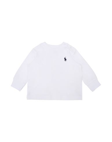 Polo Ralph Lauren Babies'  Long Sleeve Cotton Jersey T-shirt Newborn Boy T-shirt White Size 3 Cotton