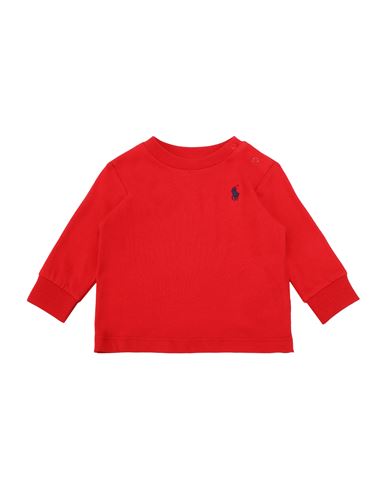 Shop Polo Ralph Lauren Long Sleeve Cotton Jersey T-shirt Newborn Boy T-shirt Red Size 3 Cotton
