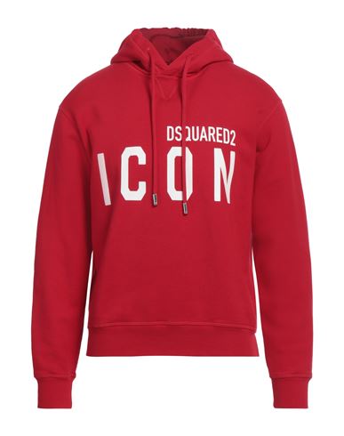 Shop Dsquared2 Man Sweatshirt Brick Size S Cotton, Elastane In Red