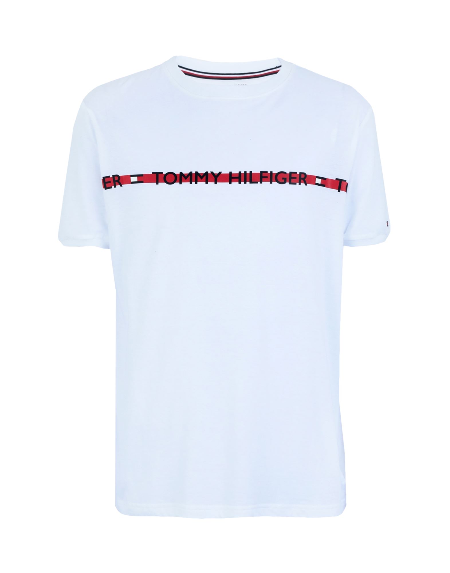 《セール開催中》TOMMY HILFIGER メンズ T シャツ ホワイト S コットン 75% / テンセル 25% CN SS LOGO T-SHIRT