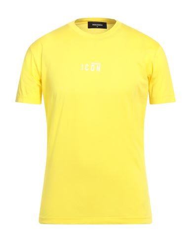 Dsquared2 Man T-shirt Pastel Yellow Size L Cotton In Yellow