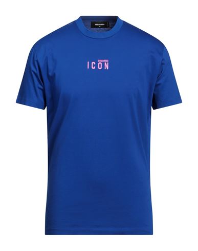 Dsquared2 Man T-shirt Bright Blue Size M Cotton