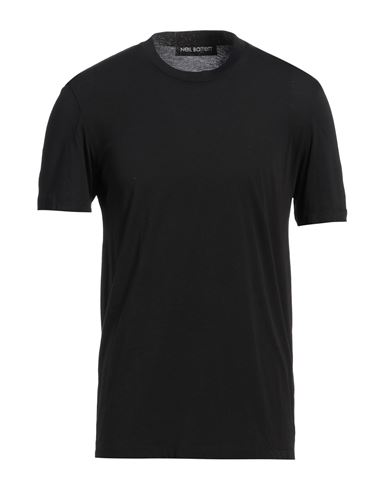 Man T-shirt Black Size M Cotton