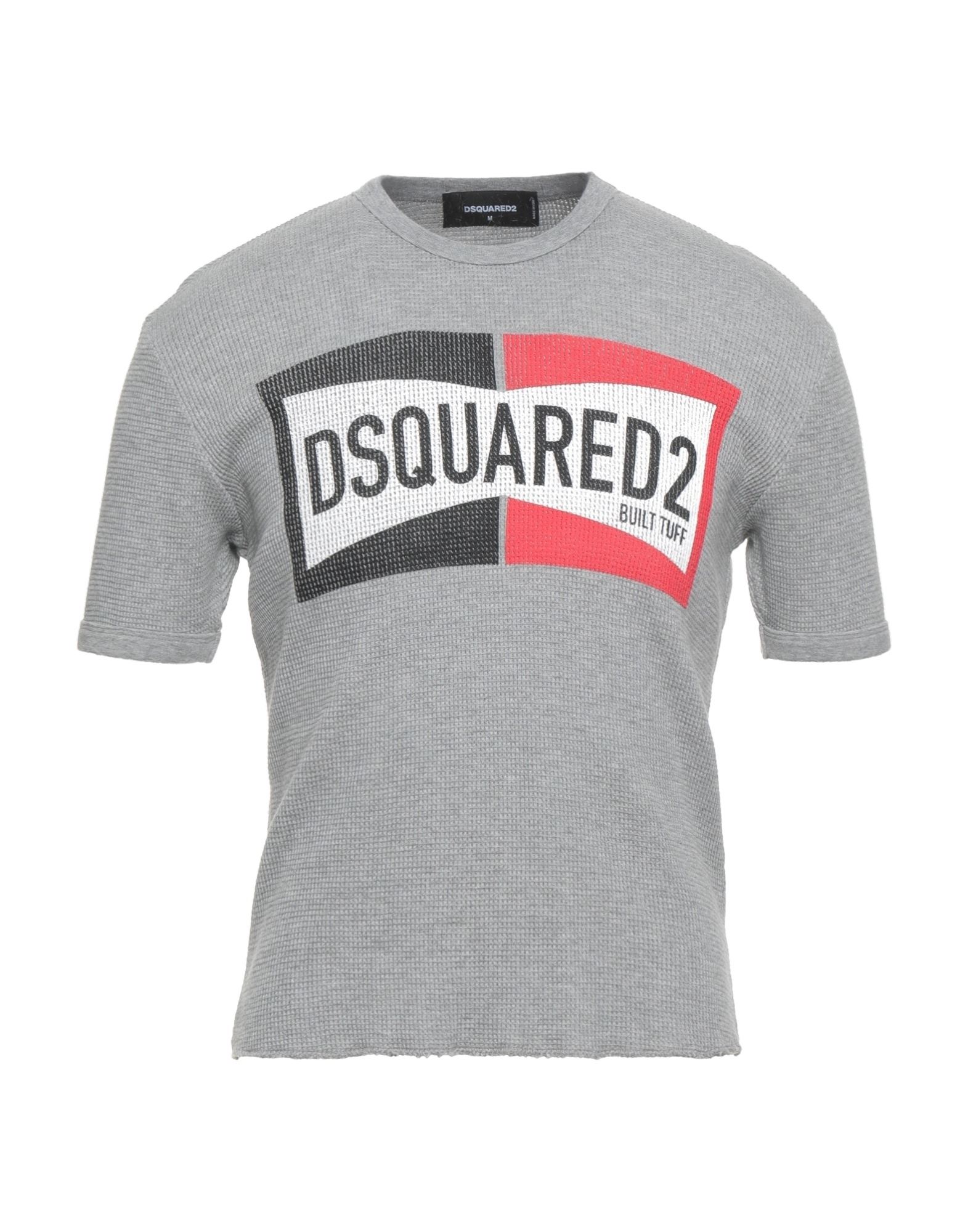 Dsquared2 Two Tone Logo T-shirt Men In Grey