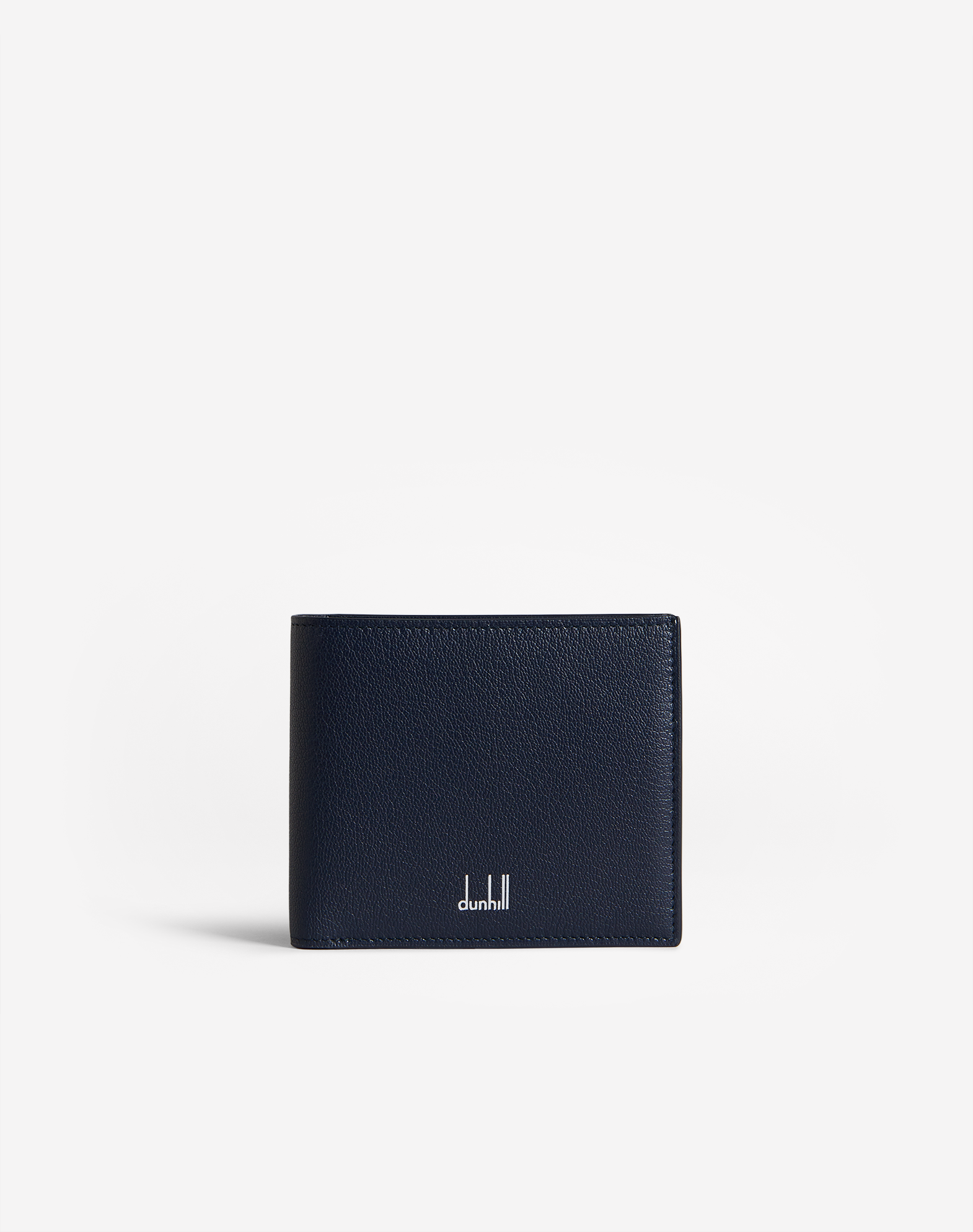 Dunhill Duke Fine Leather 4cc & Coin Purse Billfold Wallet In Navy