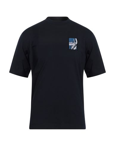 Dunhill Man T-shirt Midnight Blue Size Xs Cotton, Elastane