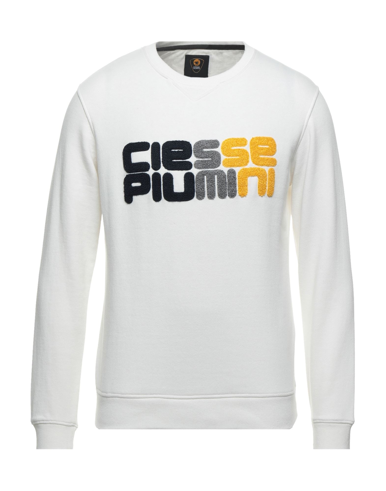 《セール開催中》CIESSE PIUMINI メンズ スウェットシャツ ホワイト S コットン 80% / レーヨン 20%