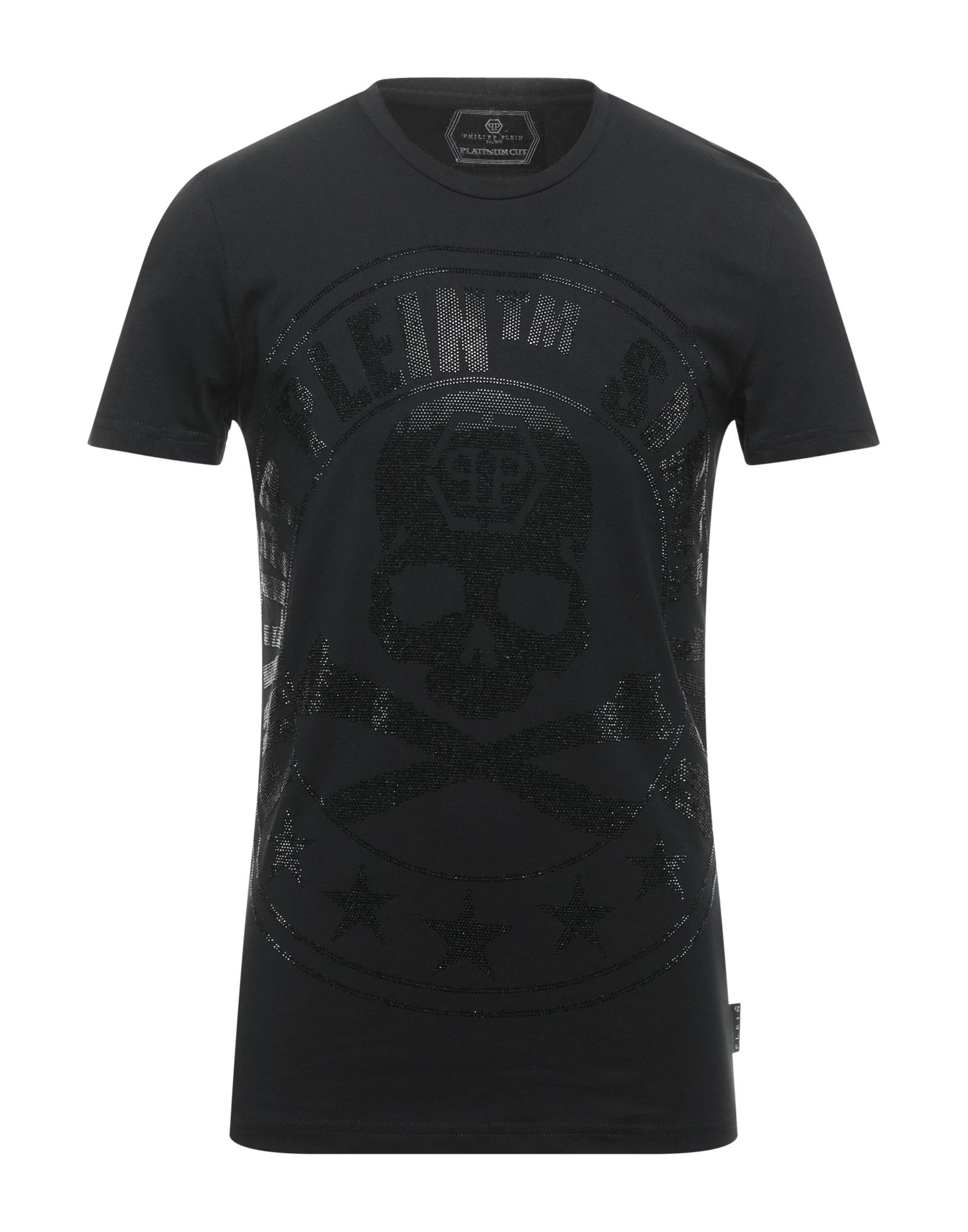 《セール開催中》PHILIPP PLEIN メンズ T シャツ ブラック S コットン 100% / ABS樹脂