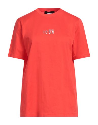 Dsquared2 Woman T-shirt Tomato Red Size L Cotton In Tomato Red