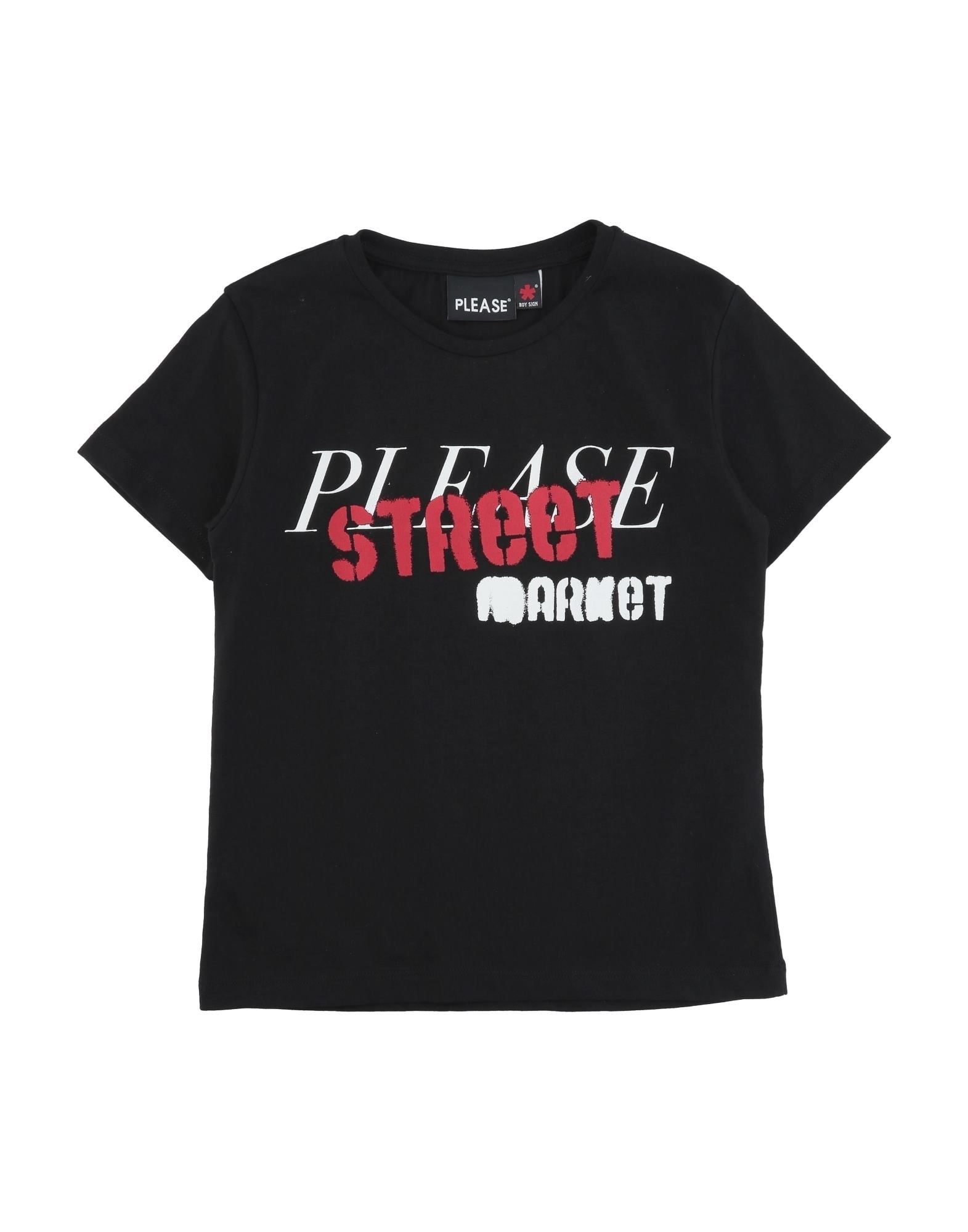 Please Kids'  T-shirts In Black