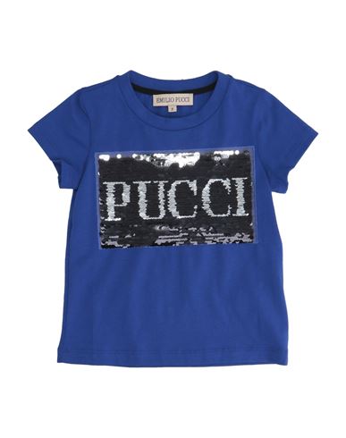 Emilio Pucci Babies'  Toddler Girl T-shirt Blue Size 6 Cotton, Elastane