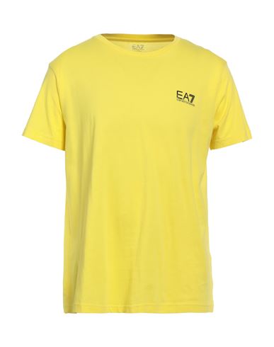 Ea7 Man T-shirt Yellow Size Xxl Cotton