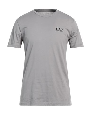 Ea7 Man T-shirt Light Grey Size L Cotton