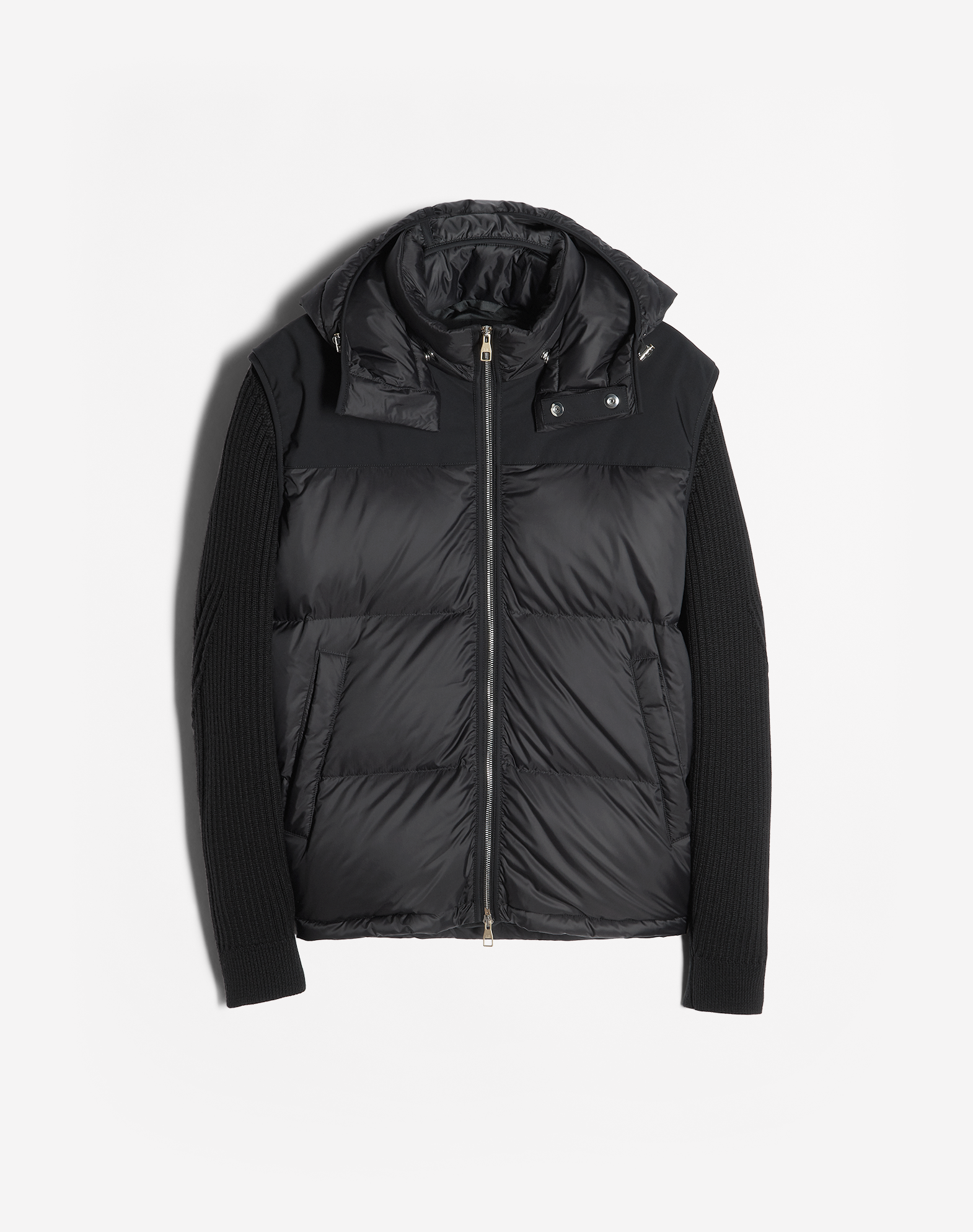 DUNHILL KNITTED HOODED DOWN JACKET