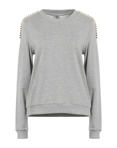 Liu •jo Woman Sweatshirt Grey Size S Cotton, Elastane In Gray