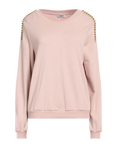 Liu •jo Woman Sweatshirt Blush Size Xl Cotton, Elastane In Pink