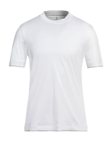 Brunello Cucinelli Man T-shirt White Size Xl Cotton In White