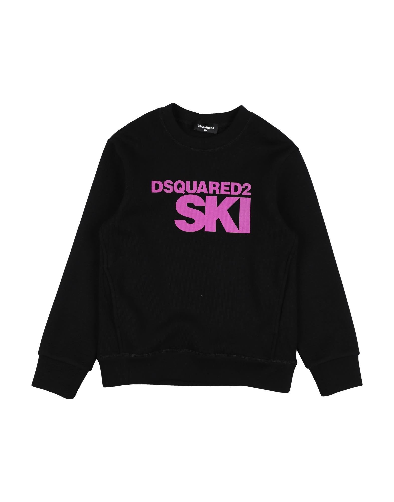 《セール開催中》DSQUARED2 ボーイズ 9-16 歳 スウェットシャツ ブラック 10 レーヨン 88% / ポリエステル 7% / ポリウレタン 5%