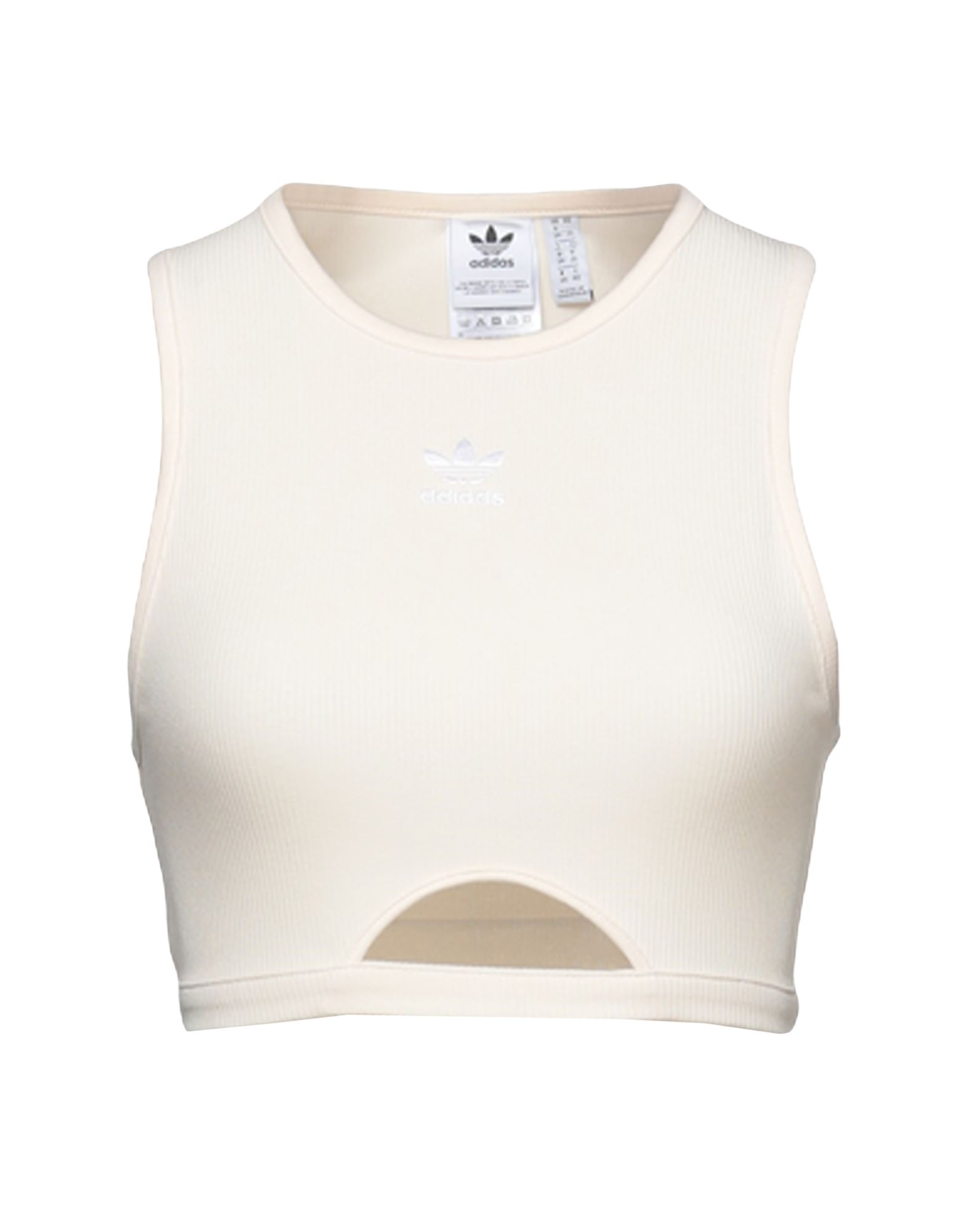 《セール開催中》ADIDAS ORIGINALS レディース トップス アイボリー 30 コットン 45% / レーヨン 45% / ポリウレタン 10% TANK TOP