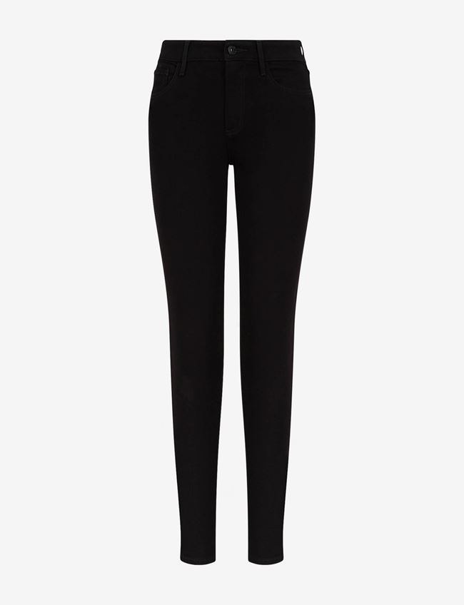 Armani Exchange Jeans Super-Skinny Nero Cotone, Poliestere, Viscosa, Elastan