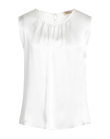 Liu •jo Woman Top White Size 10 Acetate, Silk