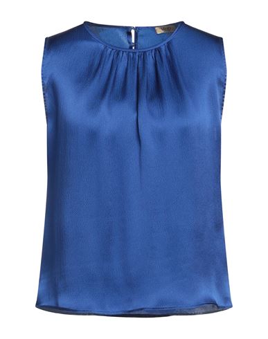 Liu •jo Woman Top Bright Blue Size 4 Acetate, Silk