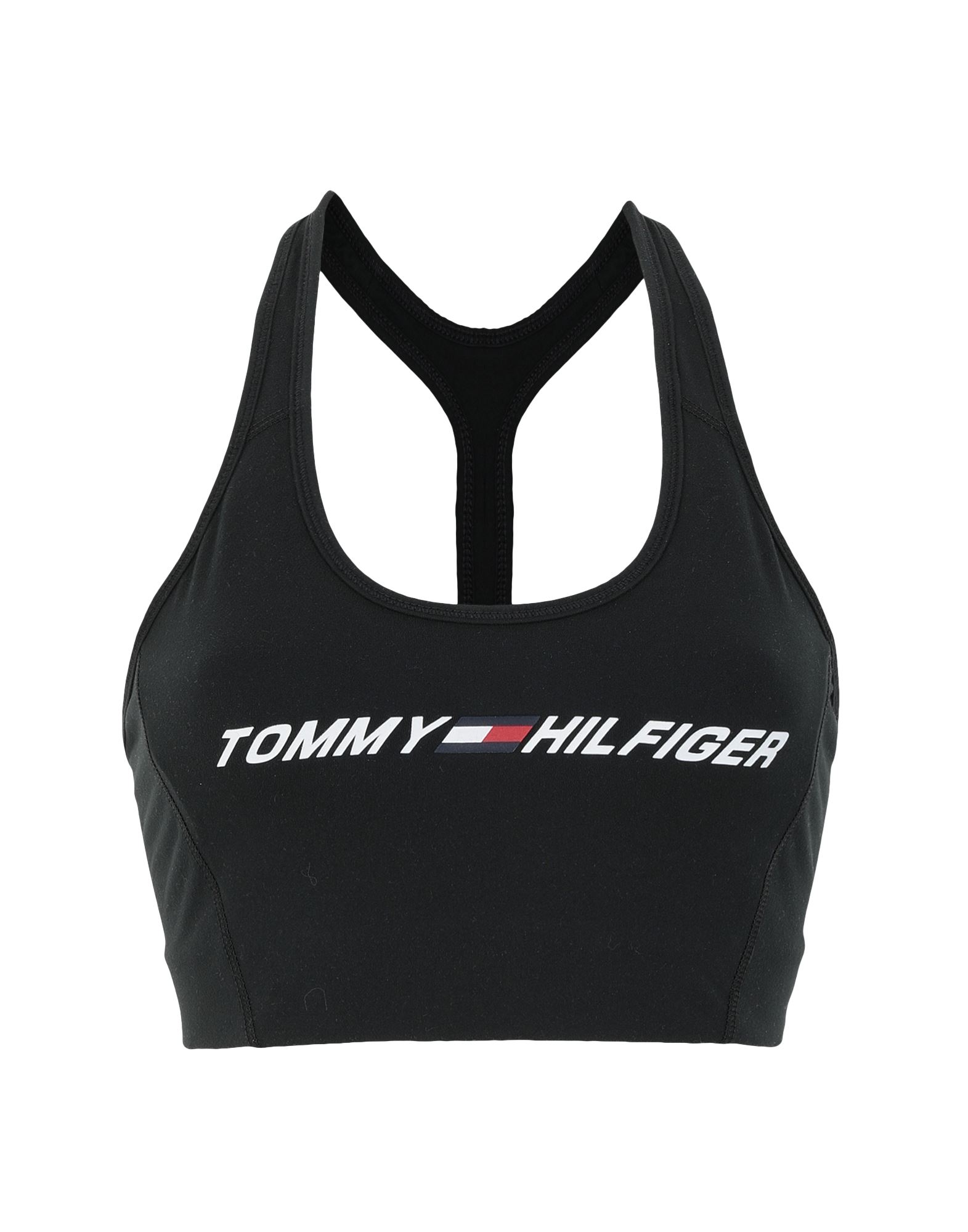 《セール開催中》TOMMY HILFIGER レディース トップス ブラック XS ポリエステル 76% / ポリウレタン 24% MID INTENSITY GRAPHIC BRA