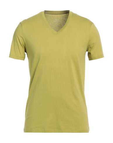Armani Exchange Man T-shirt Light Green Size M Pima Cotton In Green