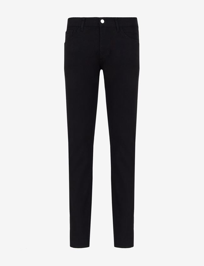 Armani Exchange Jeans Slim Fit Nero Cotone, Elastan