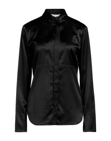 Liviana Conti Woman Shirt Black Size 4 Acetate, Viscose, Rubber